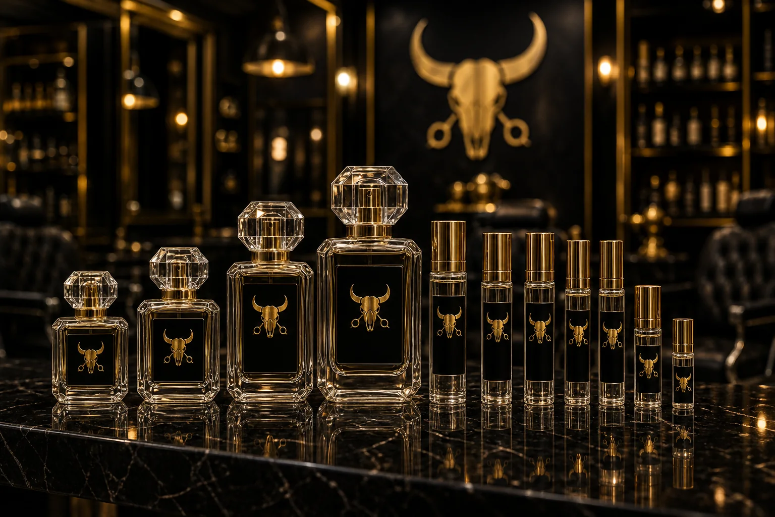 Collection complète SCARFACE Signature alignée sur marbre noir